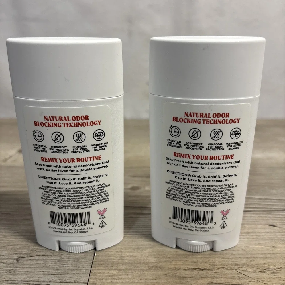 2 Pack Jukebox Mango No. 5 Aluminum Free Natural Deodorant 2.65 oz Each